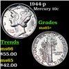 Image 1 : 1944-p Mercury Dime 10c Grades GEM+ Unc
