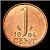 Image 3 : 1964 Netherlands 1 Cent KM# 180 Grades Choice Unc RB