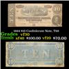 Image 1 : 1864 $10 Confederate Note, T68 Grades vf++