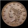 Image 2 : ***Auction Highlight*** 1822 Coronet Head Large Cent 1c Graded Choice Unc BN BY USCG (fc)