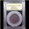 Image 4 : ***Auction Highlight*** 1822 Coronet Head Large Cent 1c Graded Choice Unc BN BY USCG (fc)