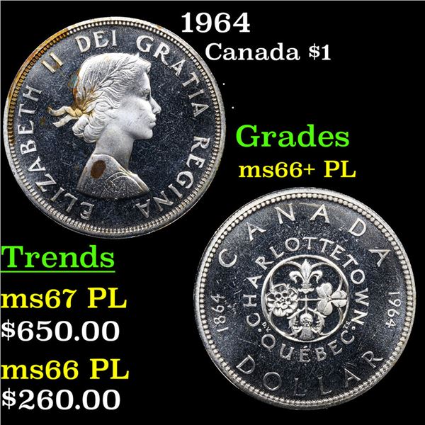1964 Canada Dollar $1 Grades GEM++ PL