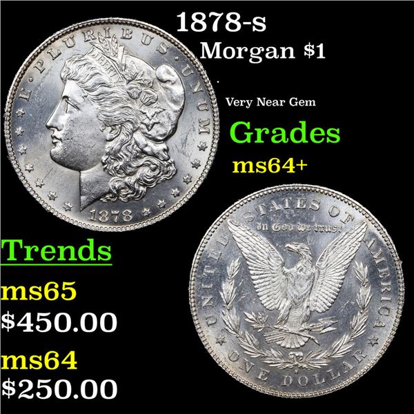 1878-s Morgan Dollar $1 Grades Choice+ Unc