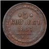 Image 3 : Russia 1857?? 5 Kopeks C# 152.1 Grades VF Details