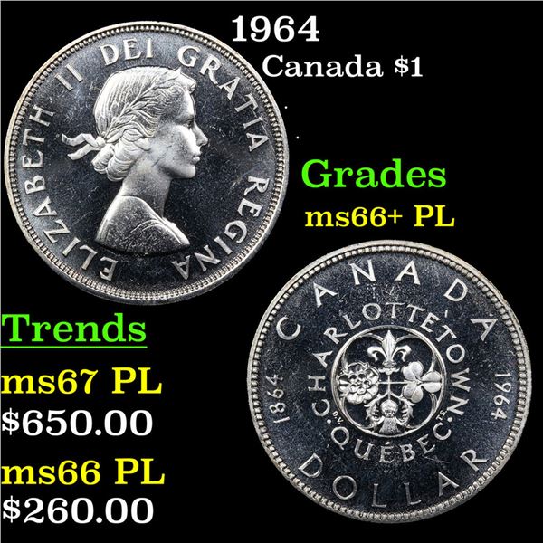 1964 Canada Dollar $1 Grades GEM++ PL