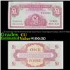 Image 1 : 2x Consecutive 1962 ND 4th Series British Armed Forces 1 Pound Special Vouchers, All CU! P# M36a Gra