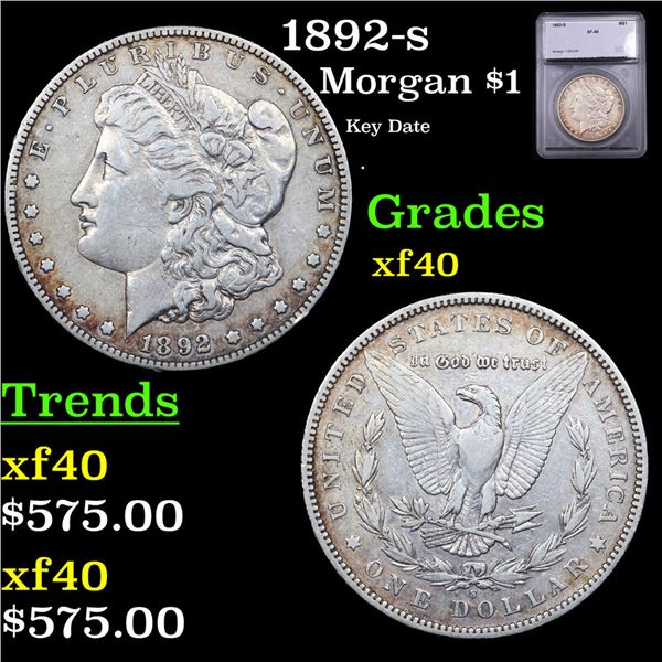 1892-s Morgan Dollar $1 Graded xf40 By SEGS