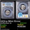 Image 1 : PCGS 1976-p Jefferson Nickel Mint Error 5c Graded ms62 BY PCGS