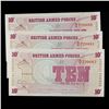 Image 2 : 3x Consecutive 1972 6th Series 2nd Issue British Armed Forces 10 New Pence Special Vouchers, All CU!