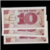 Image 3 : 3x Consecutive 1972 6th Series 2nd Issue British Armed Forces 10 New Pence Special Vouchers, All CU!