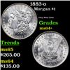 Image 1 : 1883-o Morgan Dollar $1 Grades Choice+ Unc
