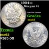 Image 1 : 1904-o Morgan Dollar $1 Grades GEM Unc
