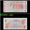 Image 1 : 1972 6th Series 2nd Issue British Armed Forces 5 New Pence Special Voucher Note P# M47 Grades Gem CU