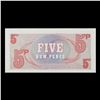 Image 3 : 1972 6th Series 2nd Issue British Armed Forces 5 New Pence Special Voucher Note P# M47 Grades Gem CU