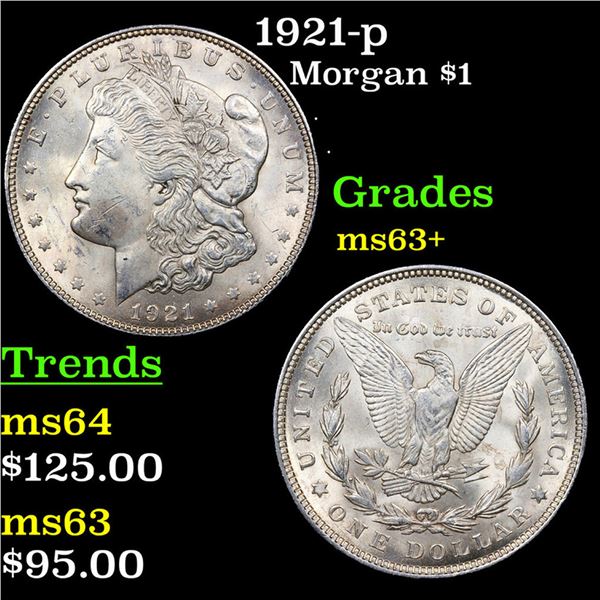1921-p Morgan Dollar $1 Grades Select+ Unc