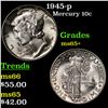 Image 1 : 1945-p Mercury Dime 10c Grades GEM+ Unc