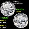 Image 1 : 1937-p Buffalo Nickel 5c Grades Select Unc