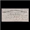 Image 2 : 1861 Confederate States Forty Dollars Loan Interest Note Grades Choice AU/BU Slider