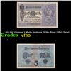 Image 1 : 1917-1918 Germany 5 Marks Banknote P# 56a, Rarer 7 Digit Serial Grades vf++