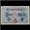 Image 3 : 1917-1918 Germany 5 Marks Banknote P# 56a, Rarer 7 Digit Serial Grades vf++
