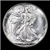 Image 2 : 1942-d Walking Liberty Half Dollar 50c Grades Choice+ Unc