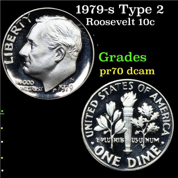 Proof 1979-s Roosevelt Dime 10c Grades GEM++ Proof Deep Cameo