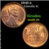 Image 1 : 1941-s Lincoln Cent 1c Grades GEM+ Unc RB