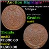Image 1 : ***Auction Highlight*** Russia 1788?? 5 Kopeks C# 59.3 Grades Select Unc (fc)
