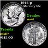 Image 1 : 1944-p Mercury Dime 10c Grades GEM++ Unc