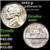 Image 1 : 1942-p Jefferson Nickel 5c Grades GEM+ Unc