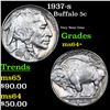 Image 1 : 1937-s Buffalo Nickel 5c Grades Choice+ Unc