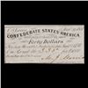 Image 2 : C.S.A Feb 17th, 1864. $40 Intrest Note Grades Select CU
