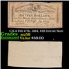 Image 1 : C.S.A Feb 17th, 1864. $30 Intrest Note Grades Choice AU/BU Slider
