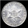 Image 2 : ***Auction Highlight*** 1854 Three Cent Silver 3cs Grades Select+ Unc By SEGS (fc)
