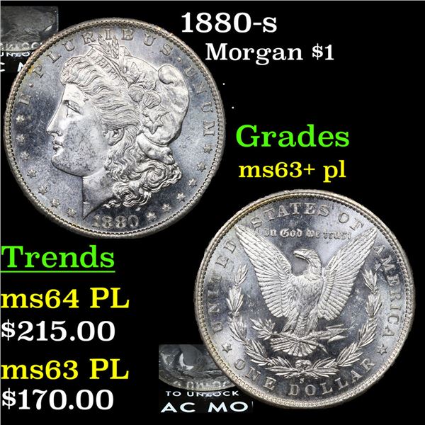 1880-s Morgan Dollar $1 Grades Select Unc+ PL