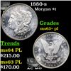 Image 1 : 1880-s Morgan Dollar $1 Grades Select Unc+ PL