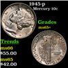 Image 1 : 1945-p Mercury Dime 10c Grades GEM+ Unc
