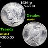 Image 1 : 1926-p Peace Dollar $1 Grades Choice Unc