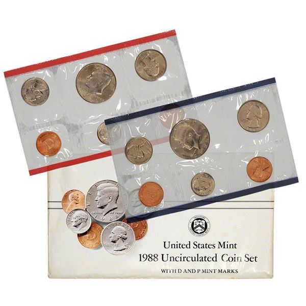 1988 Mint Set in Original Government Packaging, 10 Coins Inside!