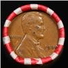 Image 2 : Mixed small cents 1c orig shotgun roll, 1938-p Lincoln Cent, Wheat Cent other end, Brinks Wrapper.