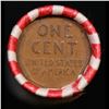 Image 3 : Mixed small cents 1c orig shotgun roll, 1913-p Lincoln Cent, Wheat Cent other end, Brinks Wrapper.
