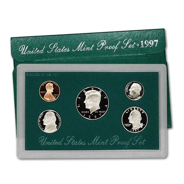 1997 United States Proof Set, 5 Coins Inside!!