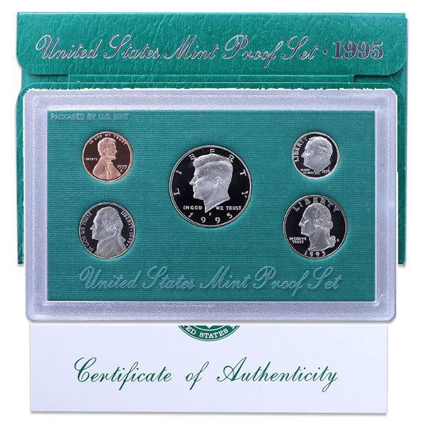 1995 United States Proof Set, 5 Coins Inside!!