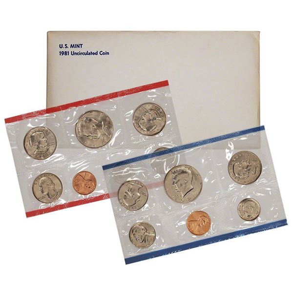 1981 Mint Set in Original Government Packaging, 13 Coins Inside!