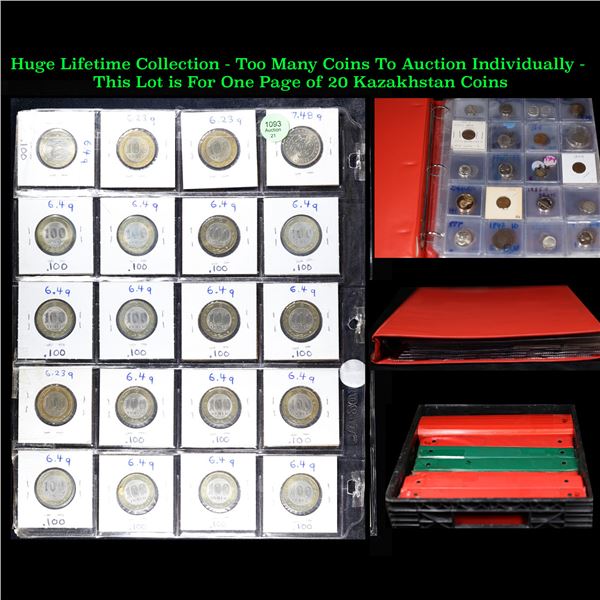 Huge Liifetime Collection - Too Many Coins To Auction Individually - This Lot is For One Page of 20 