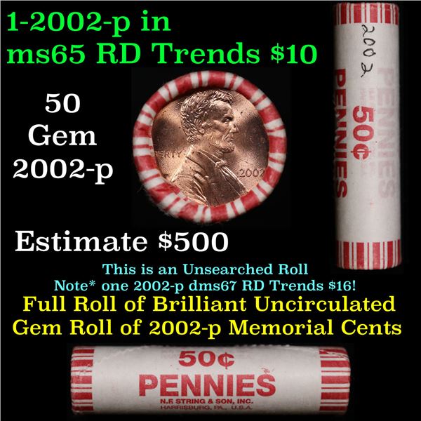 Shotgun Lincoln 1c roll, 2002-p 50 pcs String & Son Wrapper.