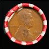 Image 2 : Mixed small cents 1c orig shotgun roll, 1914-p Lincoln Cent, Wheat Cent other end, Brinks Wrapper.