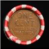 Image 3 : Mixed small cents 1c orig shotgun roll, 1914-p Lincoln Cent, Wheat Cent other end, Brinks Wrapper.