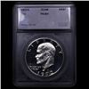 Image 2 : Proof 1972-s Silver Eisenhower Dollar $1 Graded ms69+ dmpl By SEGS
