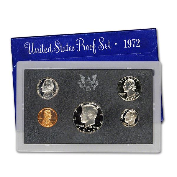 1972 United States Proof Set, 5 Coins Inside!!